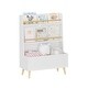 preview thumbnail 7 of 11, White Kids Toy Storage and Bookshelf Magazine Rack Cabinet Organizer - 26.77”L x 12.6”W x 36.61”H