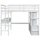 preview thumbnail 19 of 18, Full Size Loft Bed with Built-in Desk with Two Drawers,Shelves and Drawers,Multifunctional Loft Bed With Storage