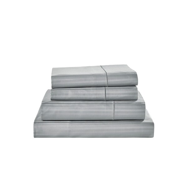 Kathy Ireland 500 Thread Count Damask Stripe Sheet Set with