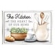 preview thumbnail 1 of 12, Stupell Kitchen Heart of Home Wall Plaque Art Design by Elizabeth Tyndall - Off-White 15 x 10