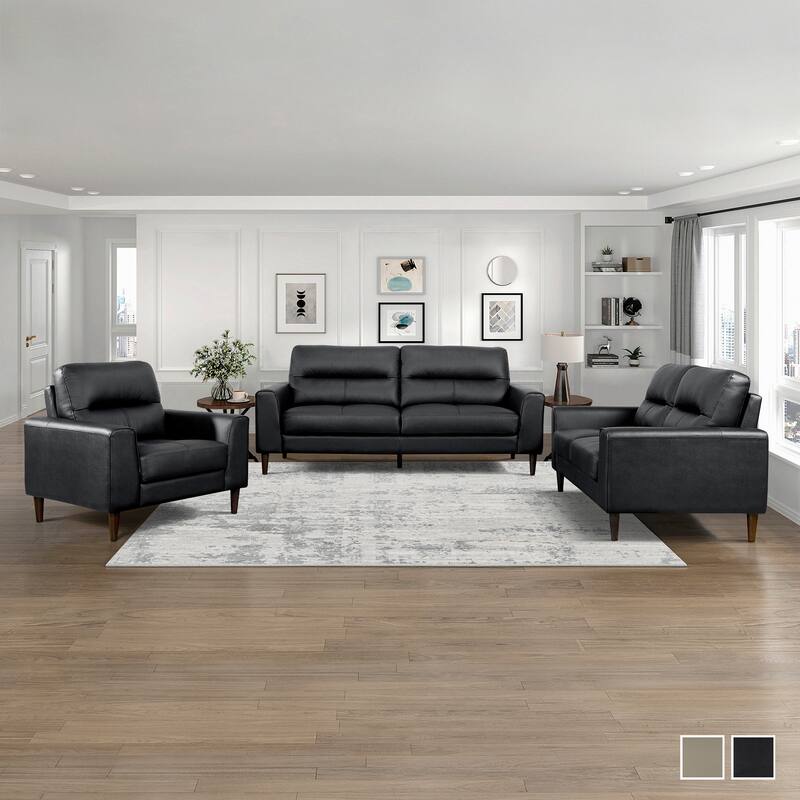 Dakota 3-Piece Leather Match Living Room Sofa Set