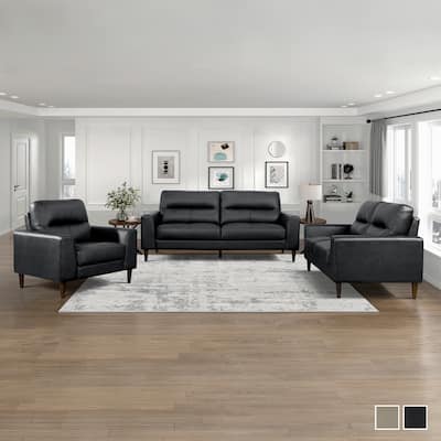 Dakota 3-Piece Leather Match Living Room Sofa Set