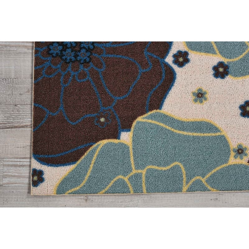Nourison & Garden Floral Indoor / Outdoor Area Rug