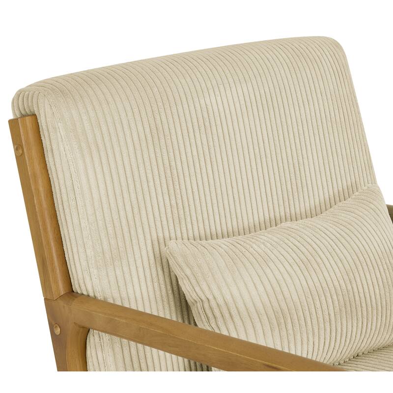 Modern Wooden Lounge Chair, Comfort Living Room Cushion Chair
