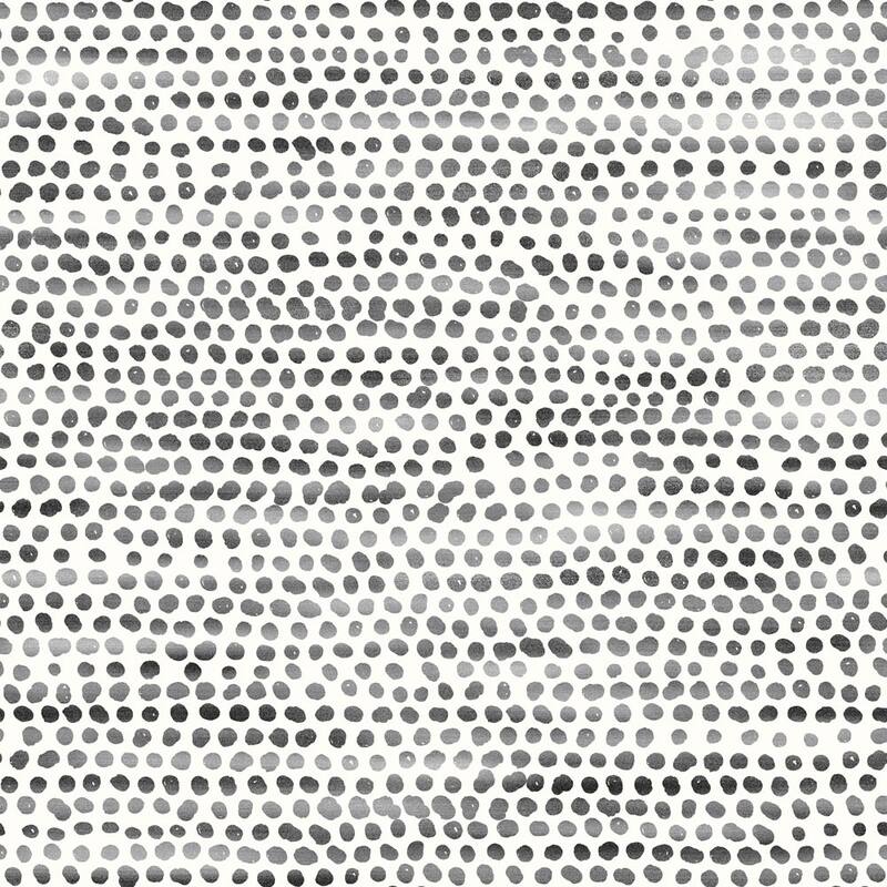 Tempaper Moire Dots Peel and Stick Wallpaper - 28 sq. ft. - Black & White