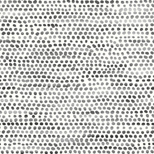 Moire Dots Removable Peel and Stick Wallpaper - Black & White