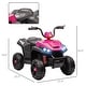 preview thumbnail 4 of 16, Qaba 12V Kids ATV, Battery Powered Four Wheeler with Spring Suspension, Forward & Reverse, LED Lights, Music, MP3, Pink