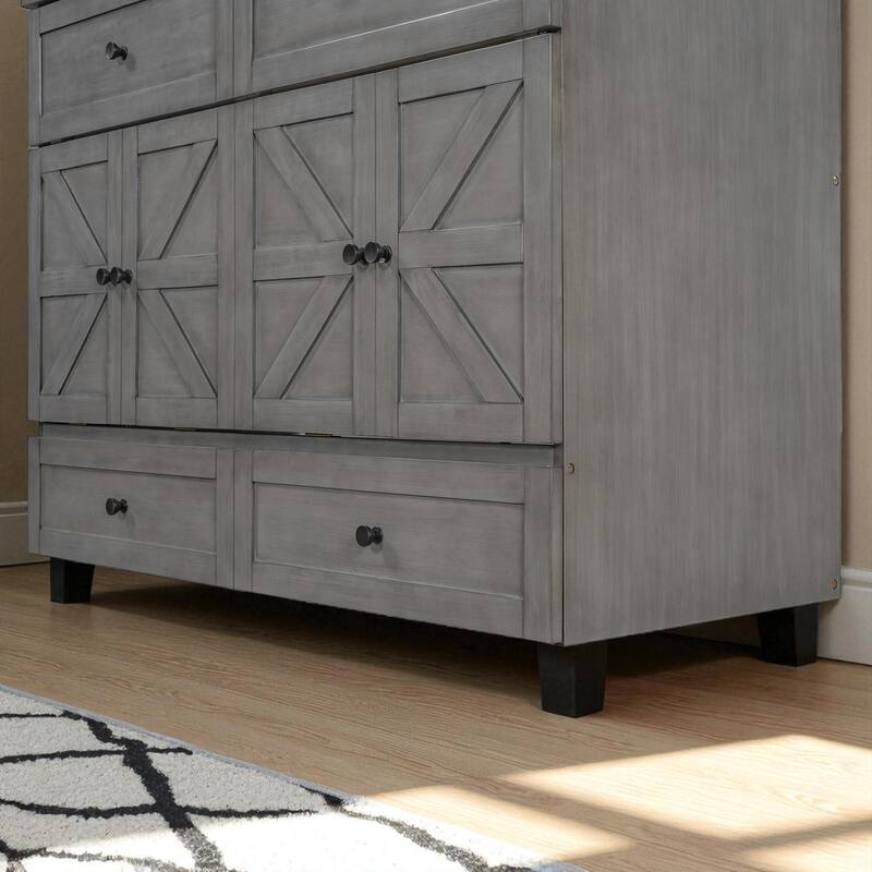 Space-Saving Full/Queen Murphy Bed with Headboard USB Charging Ports and Bottom Storage Drawers