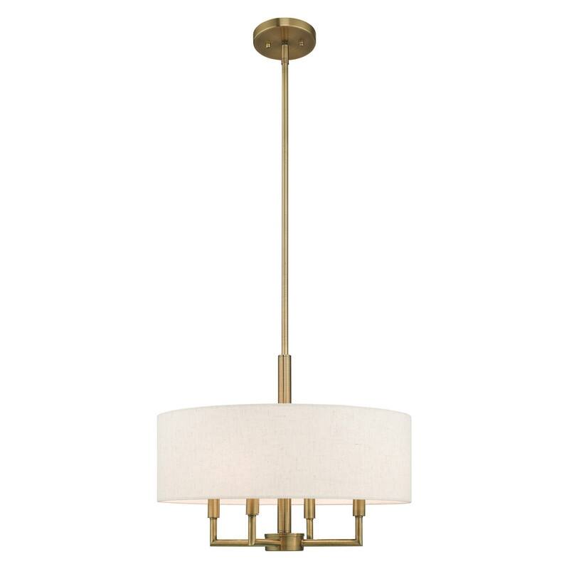 Livex Lighting 4-light Drum Shade Pendant Chandelier, 42604