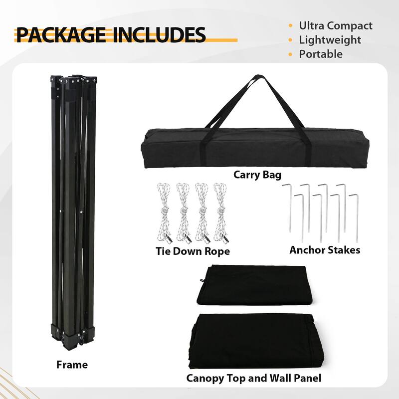 EAGLE PEAK Flex Compact 4x4 Pop-up Canopy Changing Room, Portable Privacy Dressing Room