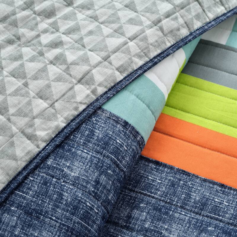 Lush Decor Shelly Stripe Quilt Set