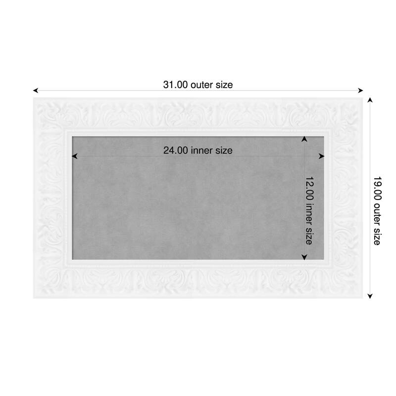 Amanti Art Luxe Black Framed - 31 x 19 in - Luxe White