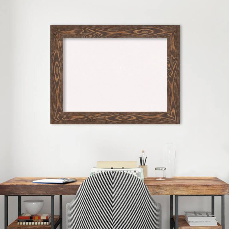 Bridge Wood Framed White Corkboard Bulletin Board