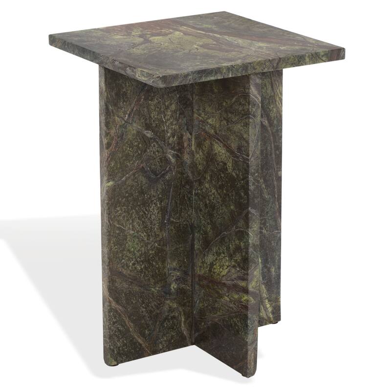 SAFAVIEH Couture Adriano 12-inch Marble Accent Table - 12"W x 12"D x 18"H