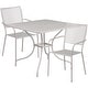 preview thumbnail 5 of 23, 35.5-inch Square Steel 3-piece Patio Table Set with Square Back Chairs