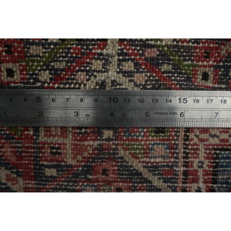 Hand Knotted Oriental 100% Wool Carpet Traditional Tribal Red Gharajeh Area Rug - 12' 7'' X 4' 11''