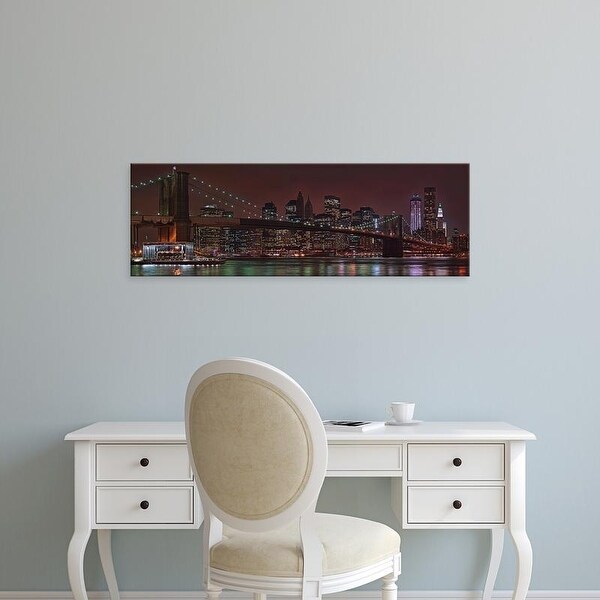 Easy Art Prints Panoramic Image 'Jane's Carousel, Brooklyn Bridge, Manhattan, New York City, New York' Canvas Art
