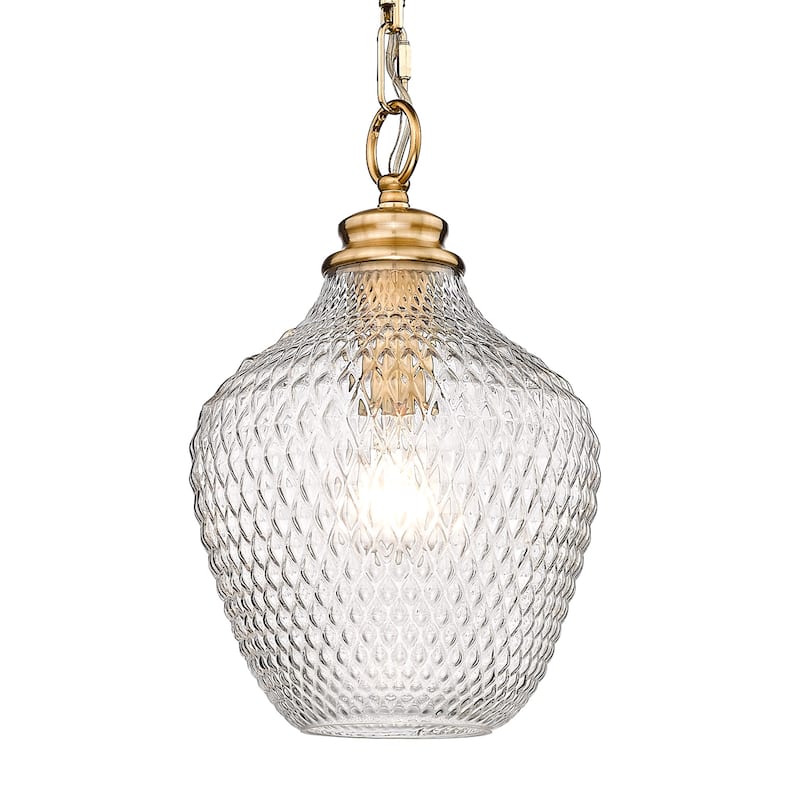 Golden Lighting Adeline 1-light Pendant in Matte Black
