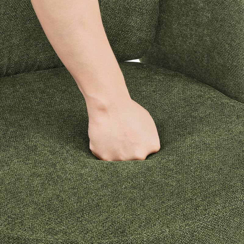 Linen Dining Chairs Set of 2/4/6 with Solid Wood Legs, Modern Kitchen Chairs with Lumbar Pillow for Dining Room Beige