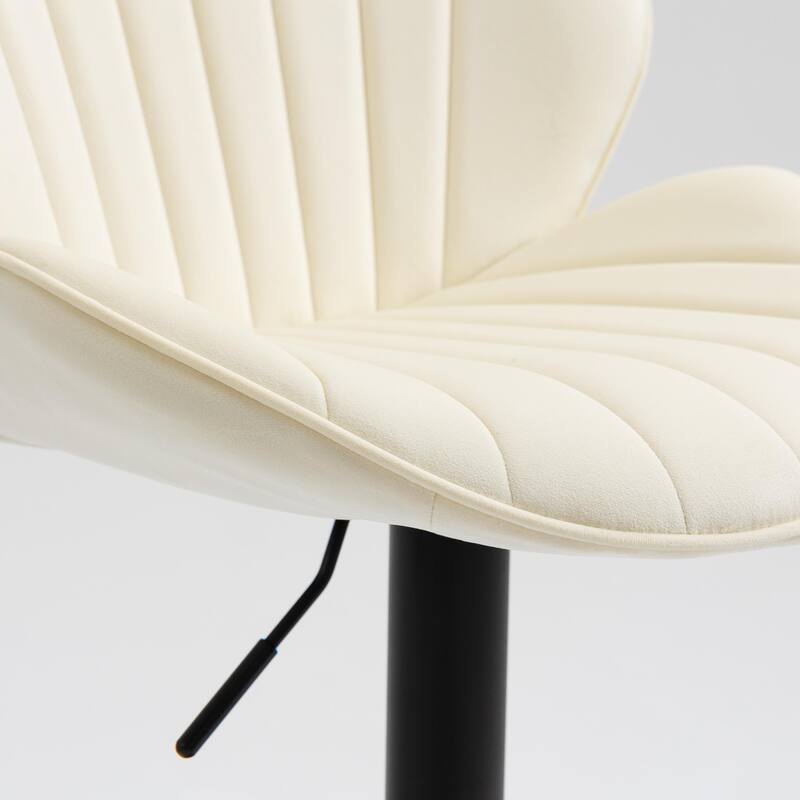 Adjustable Barstools with Back and Footrest,Set of 2