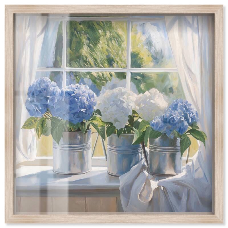 Window Bloom Shadowbox by Art Remedy - Natural - 16" x 16"
