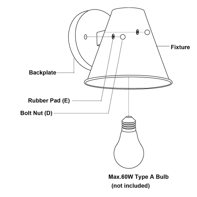 Smith 1-Light Modern Contemporary Indoor-Outdoor Wall Sconce with Metal Cone Shade, Dark Sky Compliant