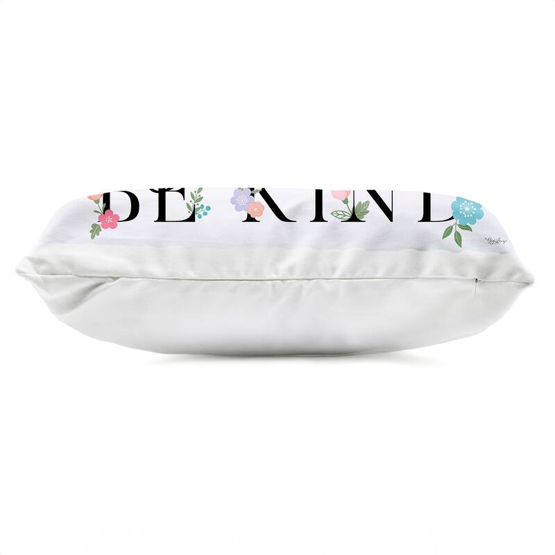 Stupell Floral & Butterflies Be Kind Printed Outdoor Throw Pillow Design by Gigi Louise