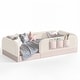 preview thumbnail 7 of 124, Twin/Full/Queen Teddy Fleece Floor Bed with Upholstered Safety Rails and Pocket