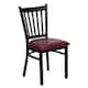 Option burgundy vinyl seat/black metal frame