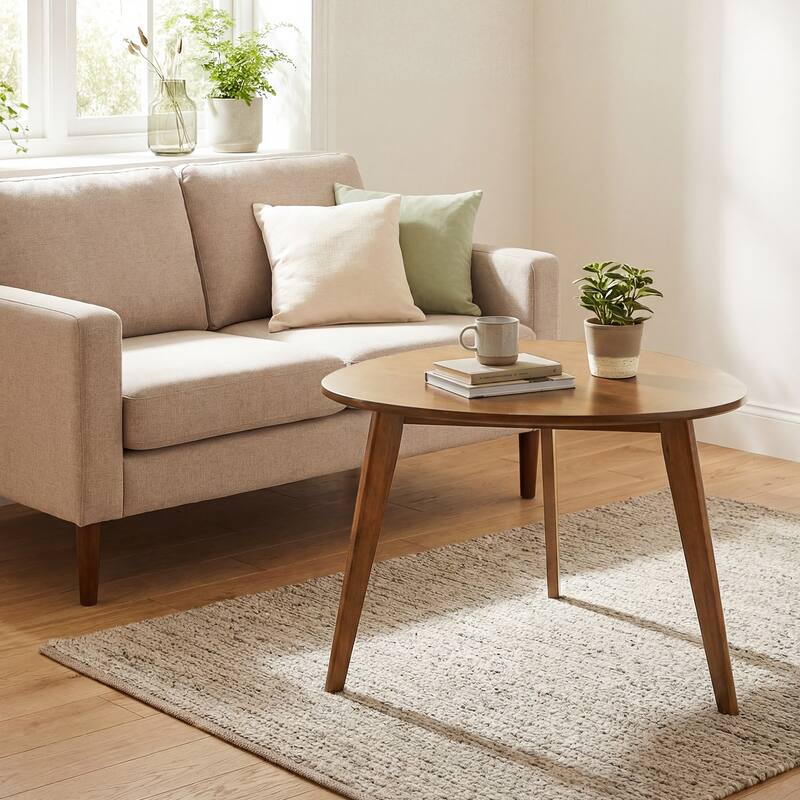 Gymax 35.5'' Triangle Dining Table Farmhouse Kitchen Table w/ Solid