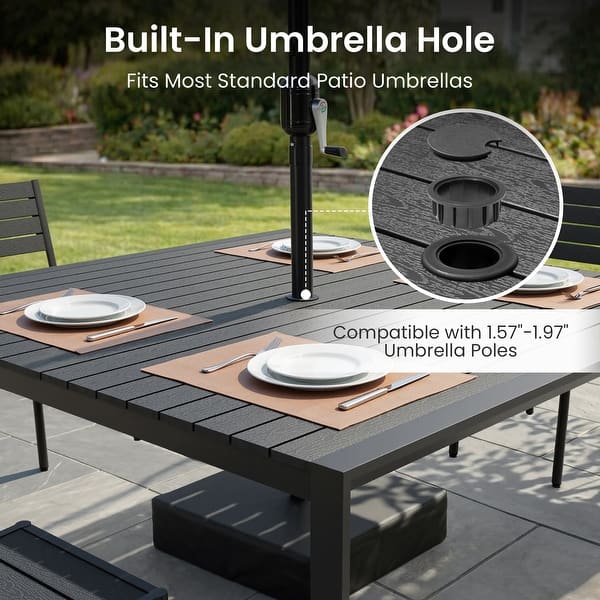 lloyd flanders patio umbrella Grand Traverse 48" Round Dining Table An umbrella hole makes it easy to add a source of shade on hot days Lloyd Flanders Outdoor Furniture 84
