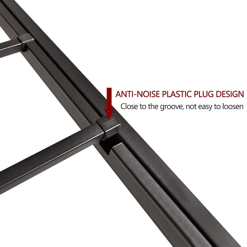 Metal Canopy Bed Frame with Headboard and Footboard