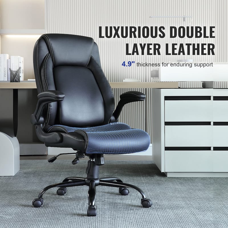 Executive Office Chair with Cutting-edge Adjustable Lumbar Support - 90-120 degrees, 3.93-inch