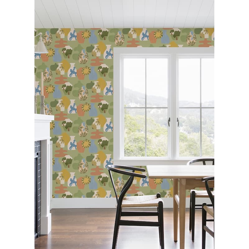 Alja Horvat Sage Miracle Vases Peel & Stick Wallpaper