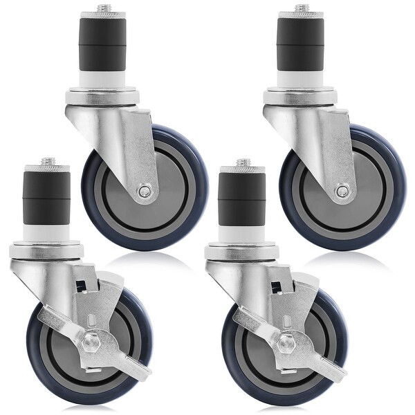 4 Inch Caster Wheel Set for Commercial Prep Tables by GRIDMANN