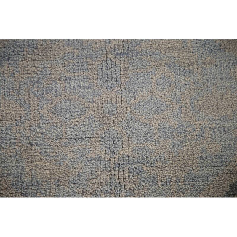 Geometric Moroccan Indian Area Rug Hand-Knotted Wool Carpet - 5'1"x 7'11"