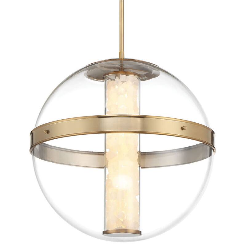 Minka Lavery 3886-L Divinely 21" Wide LED Crystal Pendant - Celeste Brass