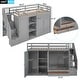 preview thumbnail 19 of 30, Twin Functional Loft Bed with 3 Shelves, 2 Wardrobes and 2 Drawers