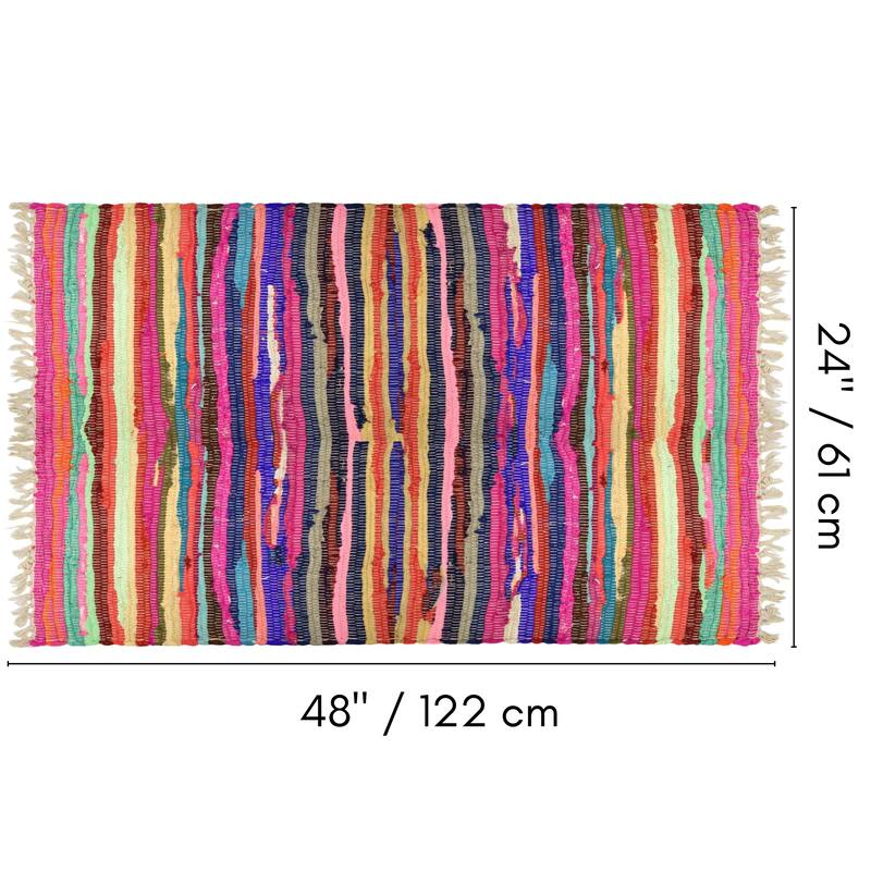 Fabstyles Spectrum Cotton Handmade Area Rag Rug