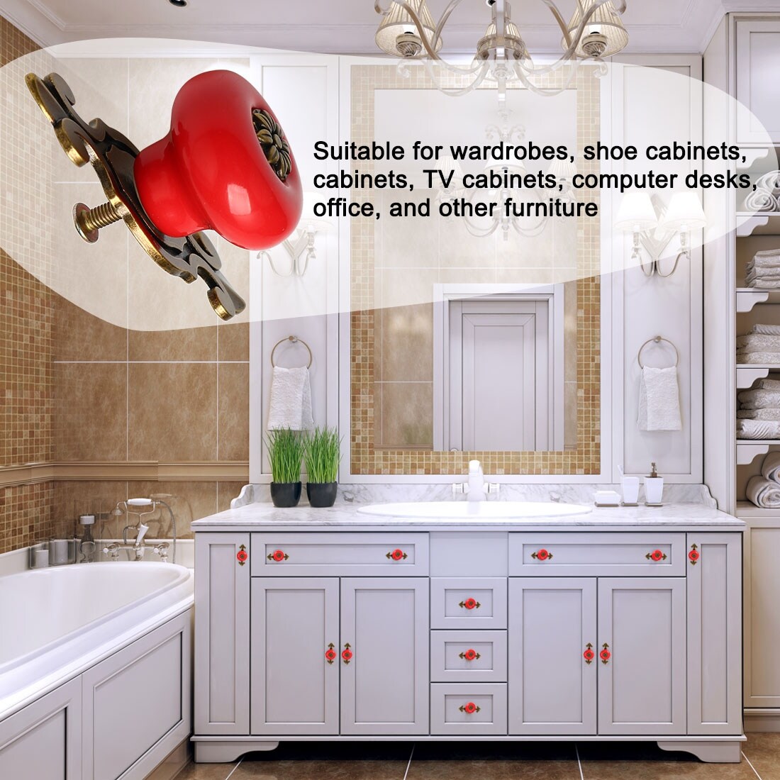Shop Ceramic Vintage Knobs Drawer Pull Handle Cupboard Wardrobe