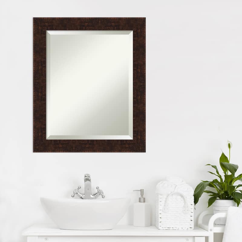 Beveled Bathroom Wall Mirror - William Frame
