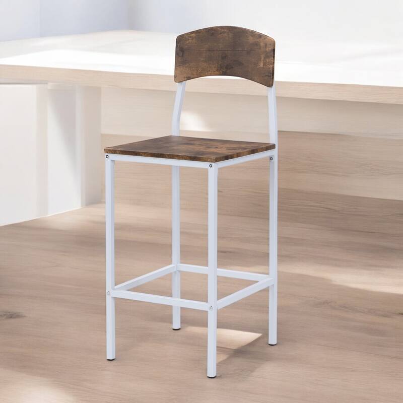 5-Piece Counter Height Drop Leaf Dining Table Set with 4 Chairs, Space-Saving Kitchen Table for Small Spaces and Dining Room