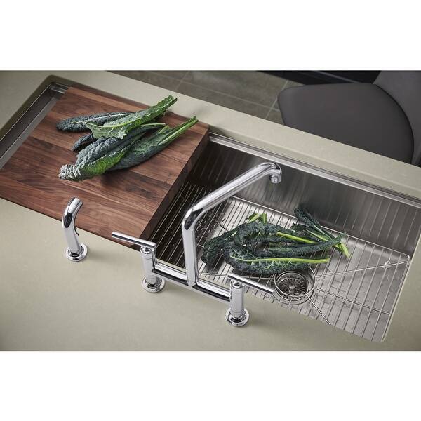 Shop Kohler K 7548 4 Purist Double Handle Bridge Kitchen Faucet