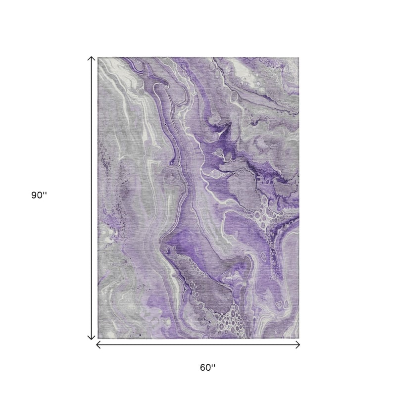 HomeRoots Abstract Modern Rectangle Outdoor Rug
