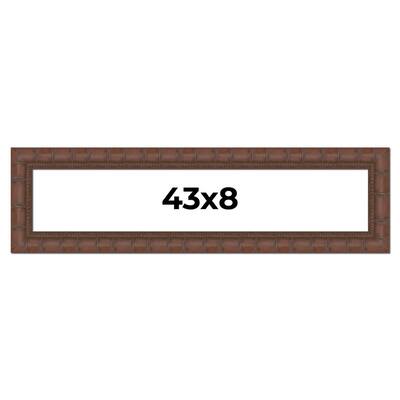 43x8 Frame Pewter Solid Wood Picture Frame Width 1.625 Inches | Interior Frame Depth 0.6875 Inches