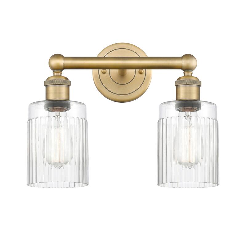 Innovations Lighting 616-2W-12-14 Hadley Vanity Hadley 2 Light 14" - Brushed Brass / Clear