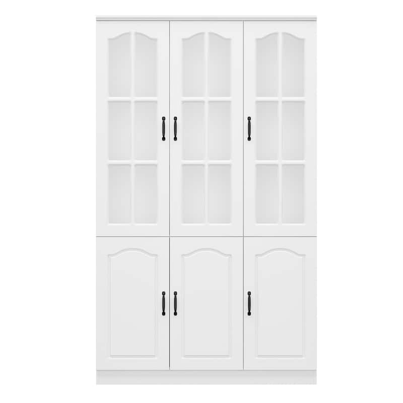 Home Office Storage Solution White Bookshelf, Pantry, and Display Unit