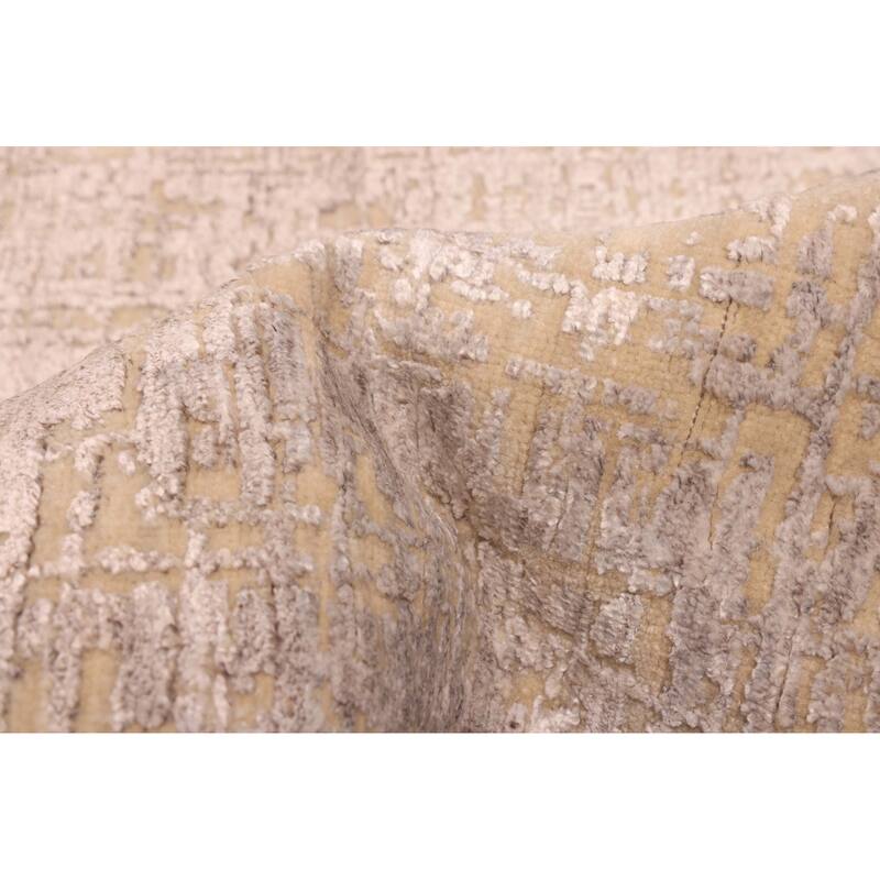 ECARPETGALLERY Hand-knotted Legacy Light Grey Silk, Wool Rug - 8'1 x 10'3
