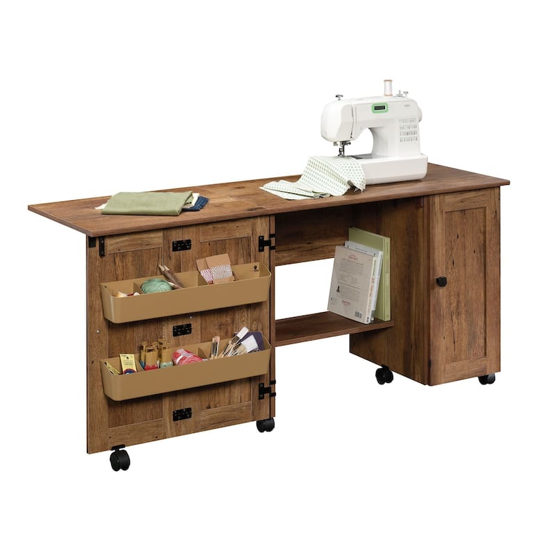 Sauder Select Collection Easy Rolling Sewing and Craft Table/Cart