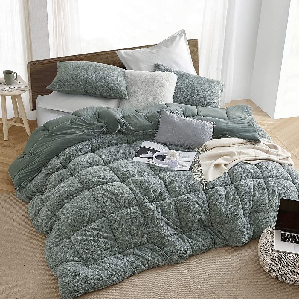  Sweet Home Collection King 3 Piece Sherpa Comforter Set - Plush  Bedding Ensemble with Soft Sherpa Texture and Coordinated Shams for Supreme  Bedroom Comfort, King, Gray : Home & Kitchen